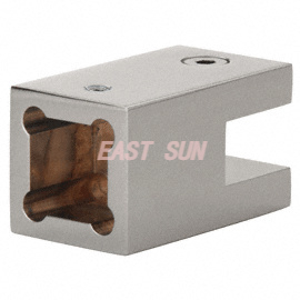  Suporte de barra de suporte com canto quadrado para vidro grosso de 3/8' a 1/2'