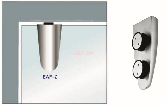Porta pivotante de vidro curvo Pivô superior Dorma MAB