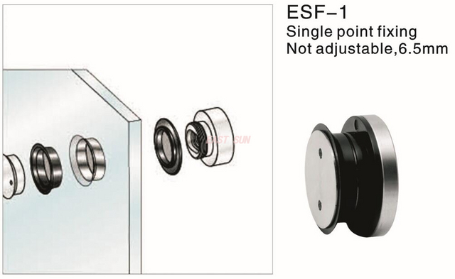 Suportes de conector de vidro para divisória de vidro 6,5 mm