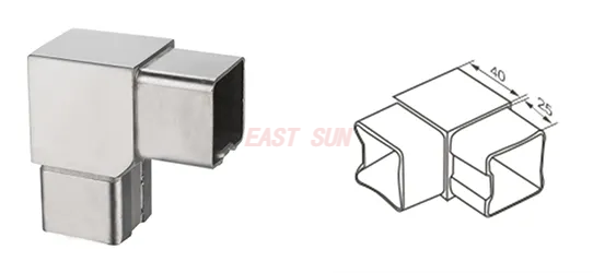 Conector de tubulação quadrada de aço inoxidável do canto flexível de bronze ajustável do acoplamento da tubulação do espelho