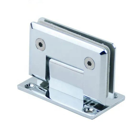 Parede de placa traseira completa de 90 graus para dobradiça de porta de chuveiro de vidro para vidro de 1/2 ″ - 3/8 ″,