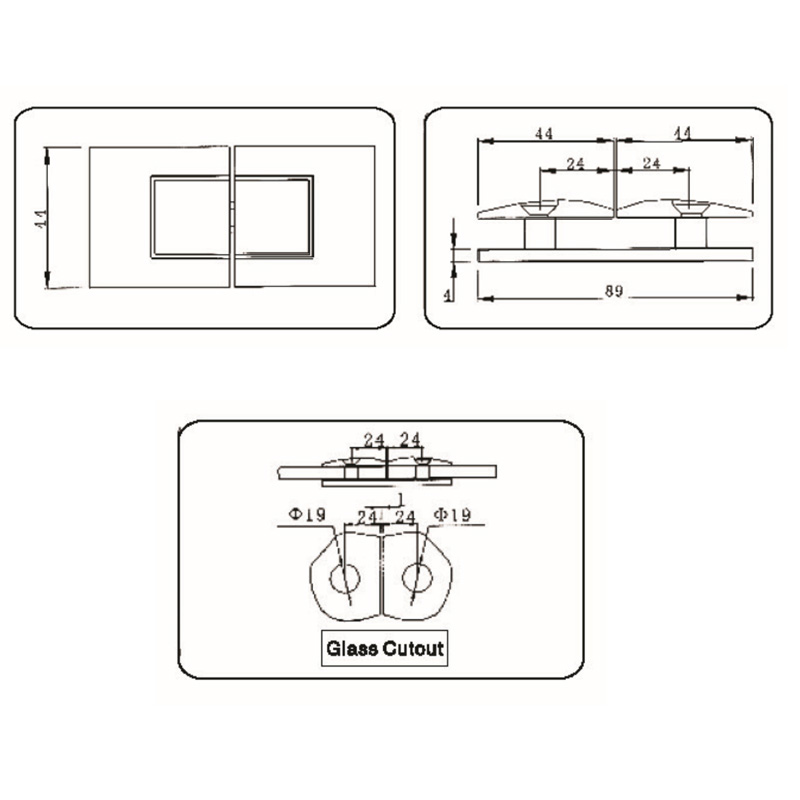 Grampos de vidro GBF-4005