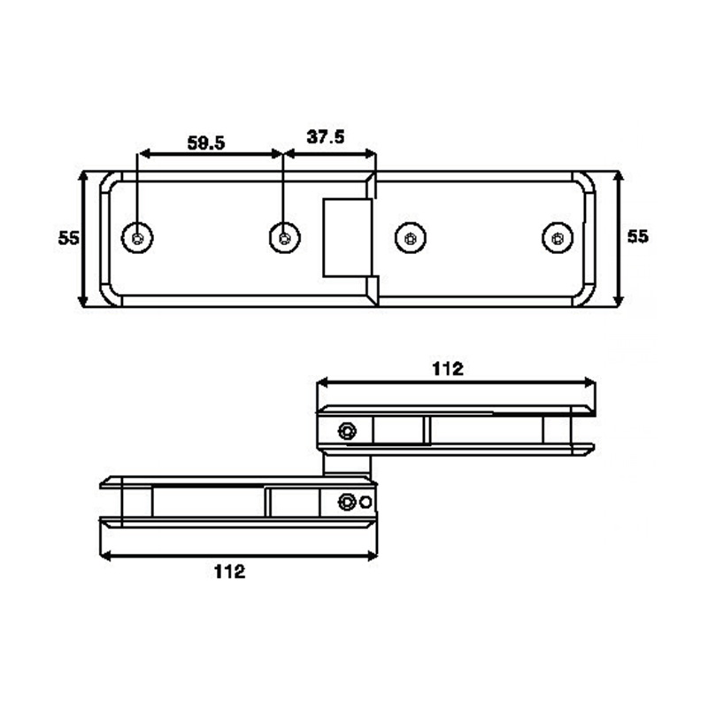 ASH-607-Dobradiças de chuveiro ajustáveis
