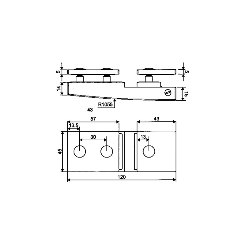 Dobradiças autoelevantes ESD-1004-latão