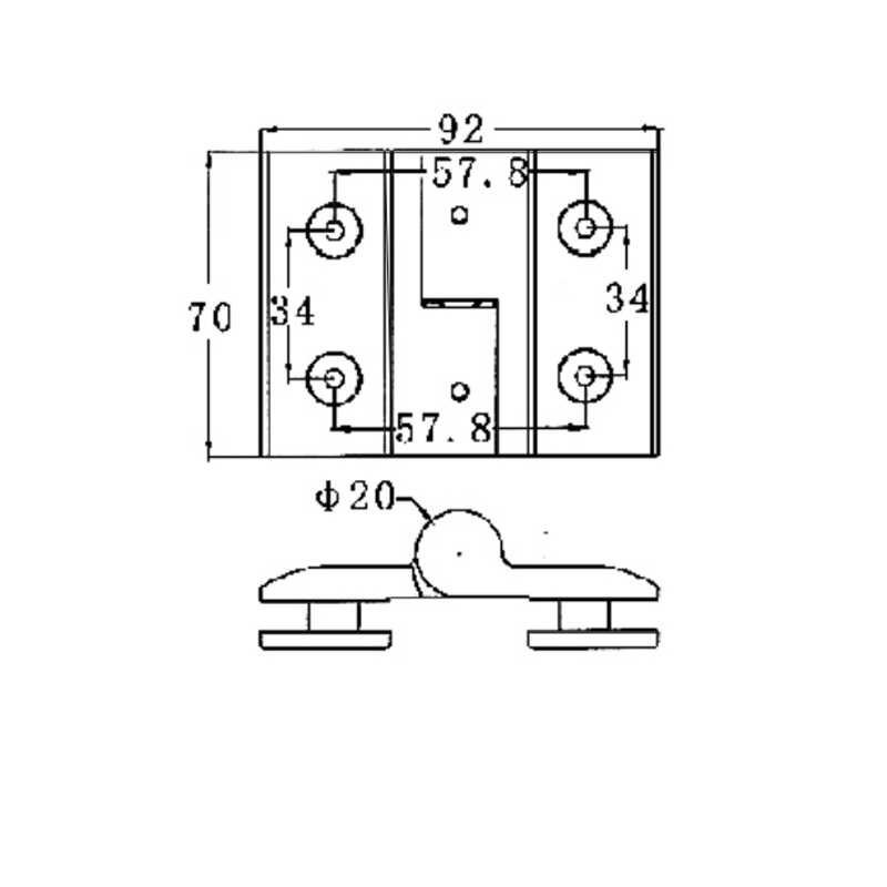Dobradiças autoelevantes de latão RSH-402L