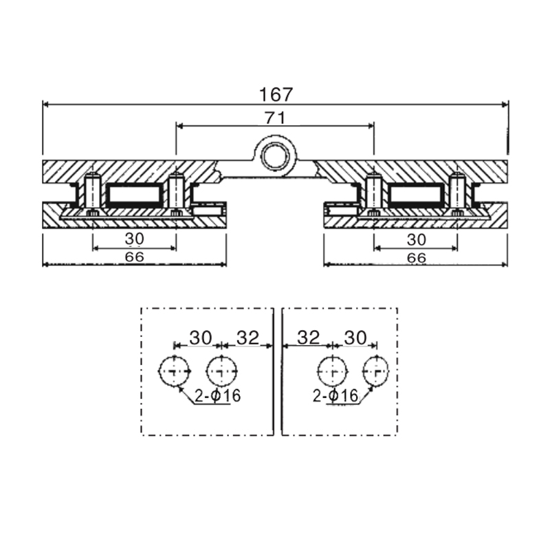 ESH-725-Dobradiças para porta de chuveiro