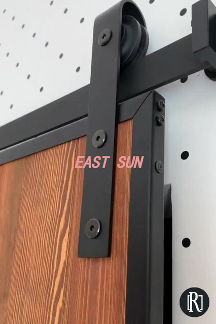 Kit de ferragens para porta de celeiro deslizante de aço carbono clássico tipo americano