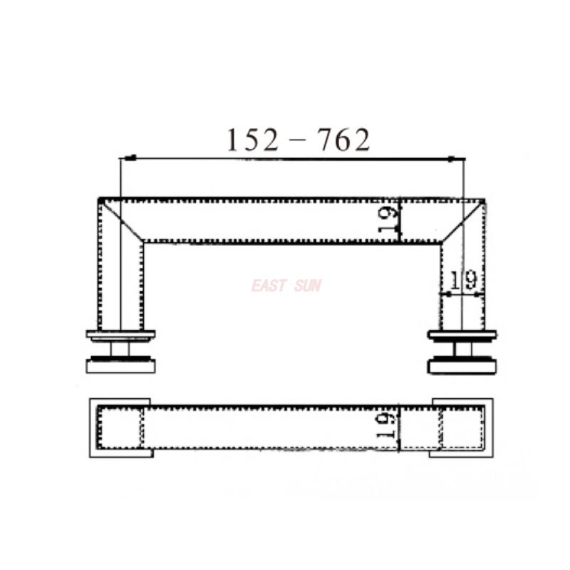 PH-062S-Maçanetas para portas de chuveiro