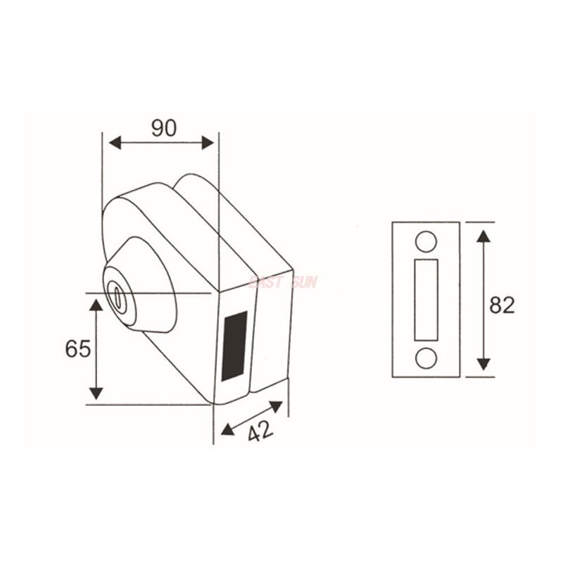GHL-011S-Fechaduras de vidro