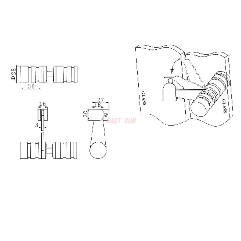 KLH-1001-Trava de botão