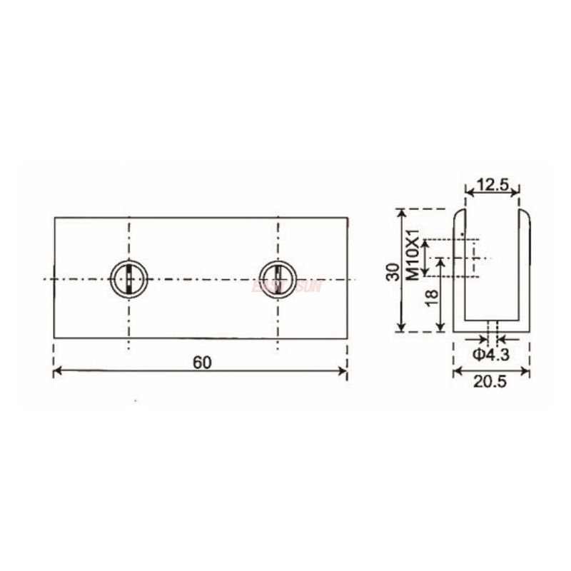 bra&ccedil;adeiras de vidro de 45 graus