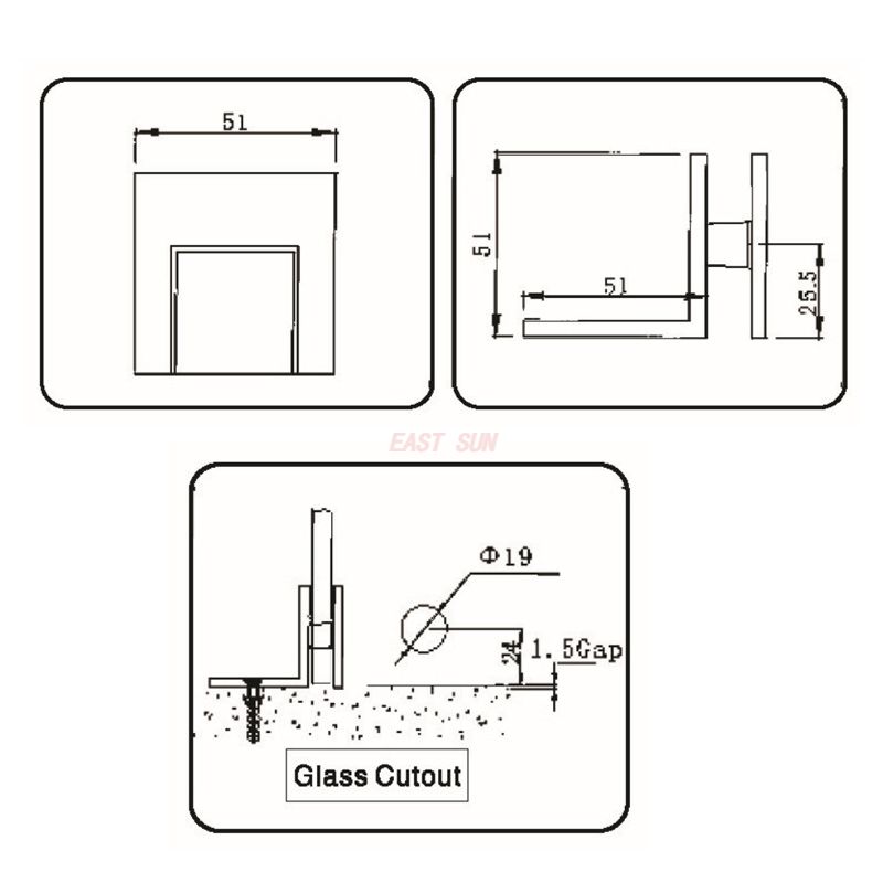 bra&ccedil;adeiras de vidro de n&iacute;quel escovado 