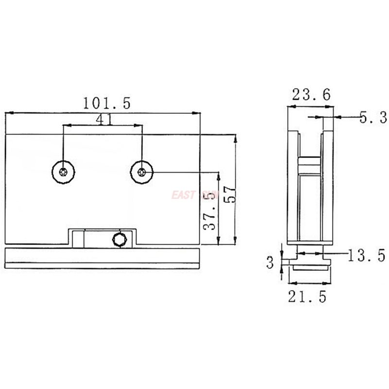 dobradi&ccedil;a pivotante para porta de vidro