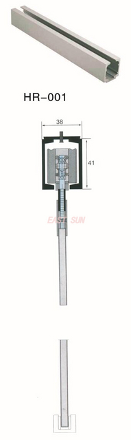 Trilha de alumínio para porta deslizante de escritório com sistemas deslizantes HR-001