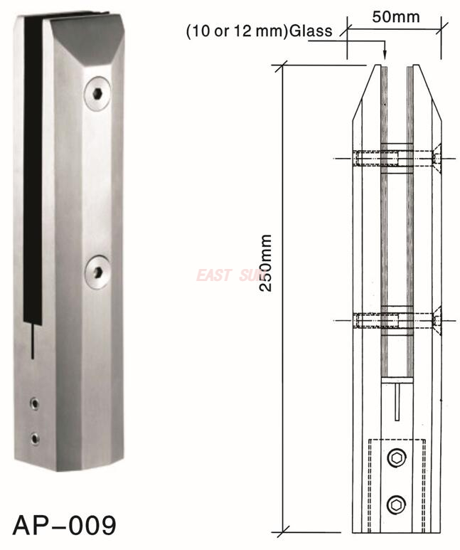 Torneira duplex 2205 ajustável canadá, torneira de vidro montada no chão para cercas de piscina AP-009