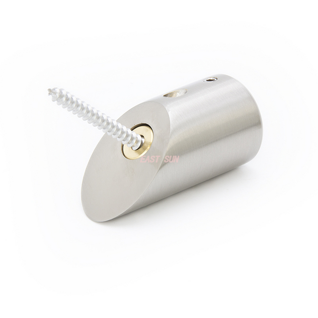 Suporte de montagem em parede com esquadria de 45 graus para barra redonda