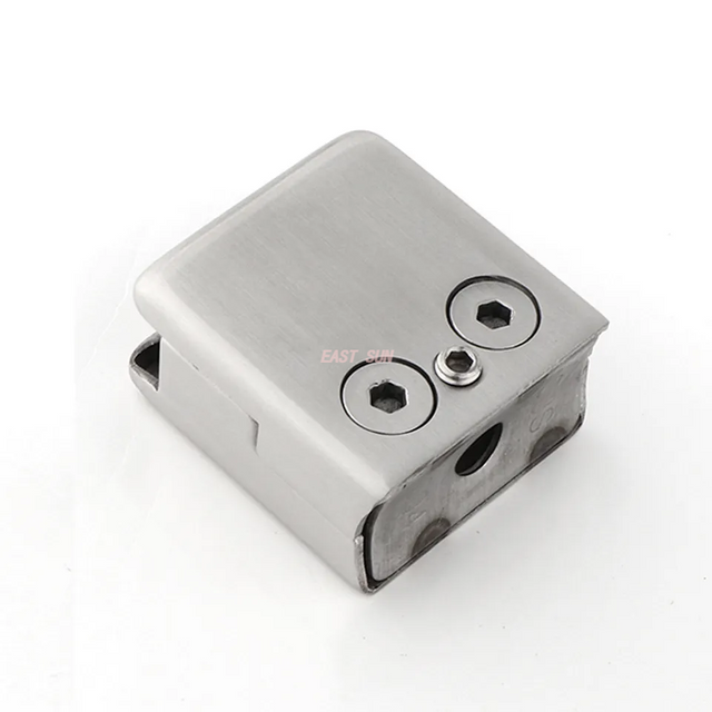  Acessórios para balaustrada 304 316, acabamento espelhado, escada quadrada, braçadeira de vidro de aço inoxidável para trilhos