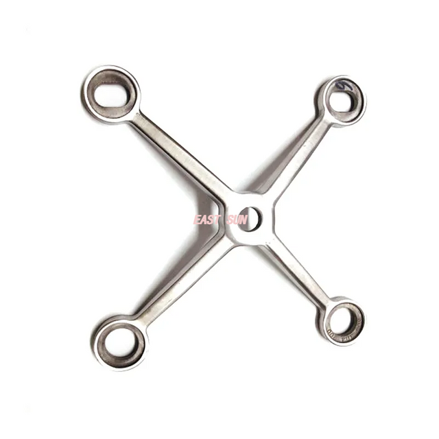 Fixação de parede de cortina de aranhas de vidro de 4 braços 