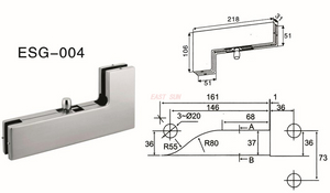 Dorma Patch Fittings Porta Pivô ESG-004