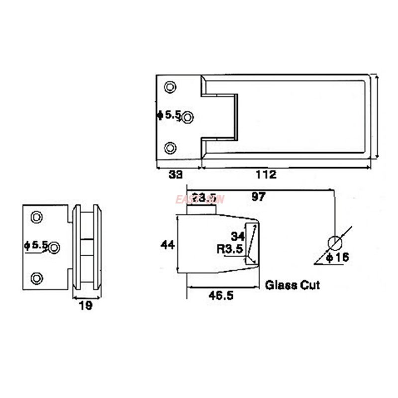 as dobradi&ccedil;as da porta do chuveiro