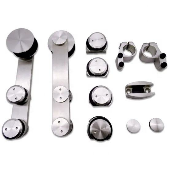 Sistema de porta deslizante com trilho de porta de vidro suspenso para serviços pesados