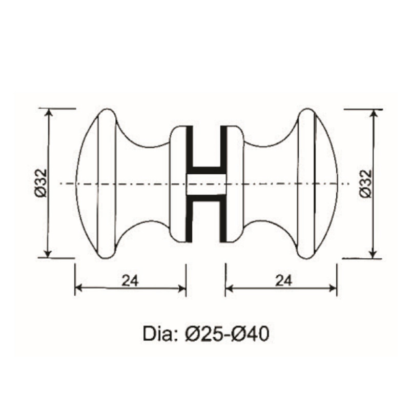 GDK-12- maçaneta da porta do chuveiro