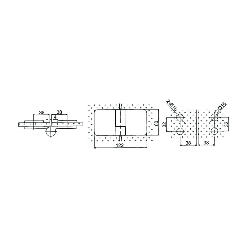 Dobradiças autoelevantes de latão ESH-612-L