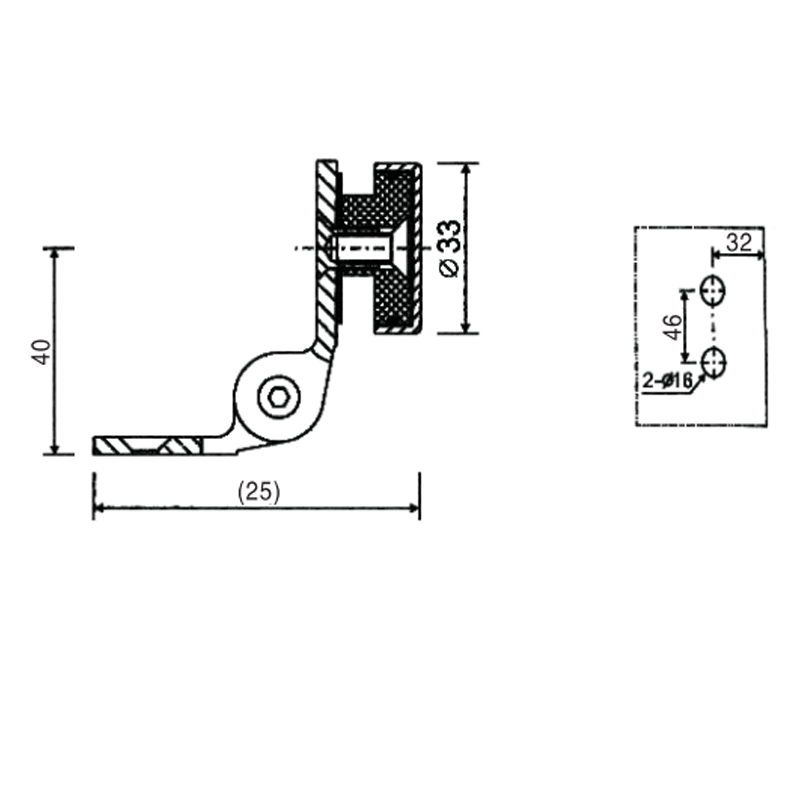 ESH-764-Dobradiças para porta de chuveiro