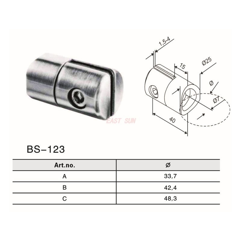 BS-123-Acessórios para corrimão