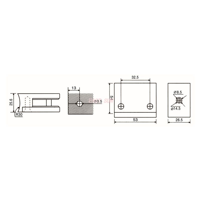 Acessórios para corrimão GBF-075R