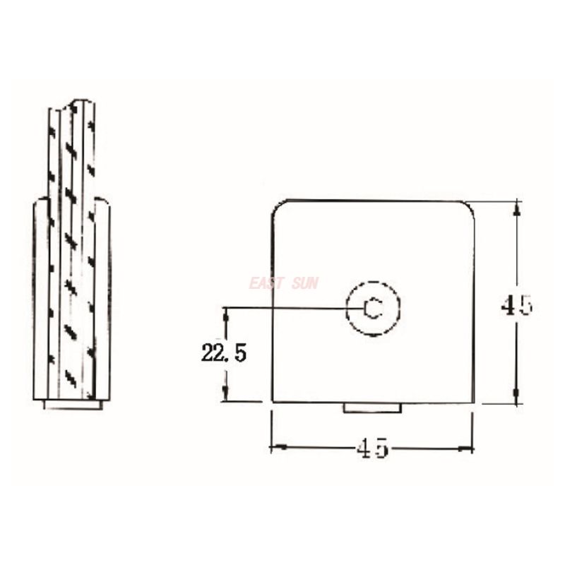 bra&ccedil;adeira de vidro fixa
