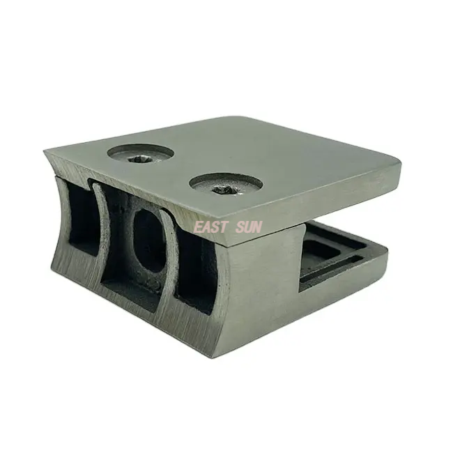  Suporte de vidro de encaixe de vidro, braçadeira de vidro sem moldura, braçadeira de vidro de torneira de escada de aço inoxidável