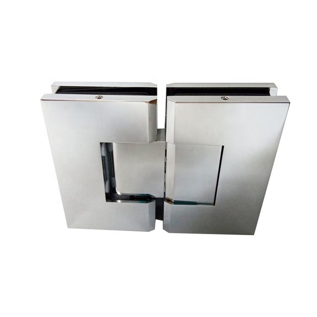 Dobradiça ajustável da porta do chuveiro de vidro a vidro de 180 graus para vidro de 1/2 ″ - 3/8 ″