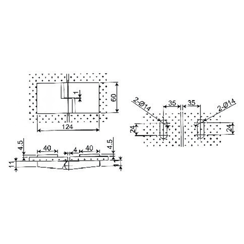 Dobradiças autoelevantes de latão RSH-102-L