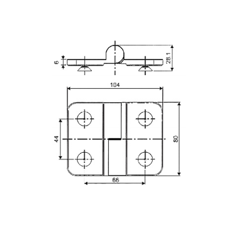Dobradiças autoelevantes ESD-1001-latão
