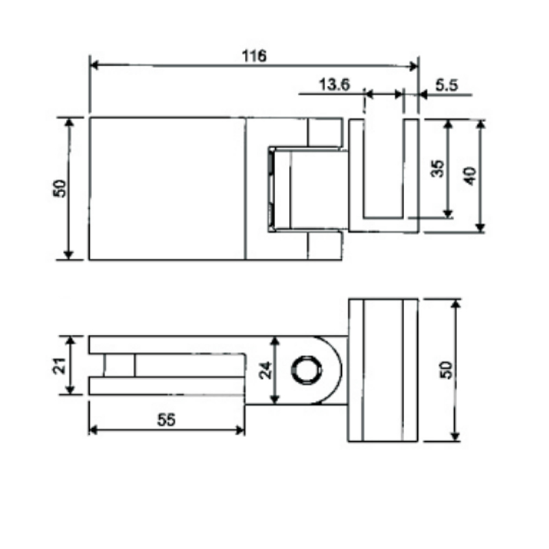 OPR-101-Dobradiças para porta de chuveiro